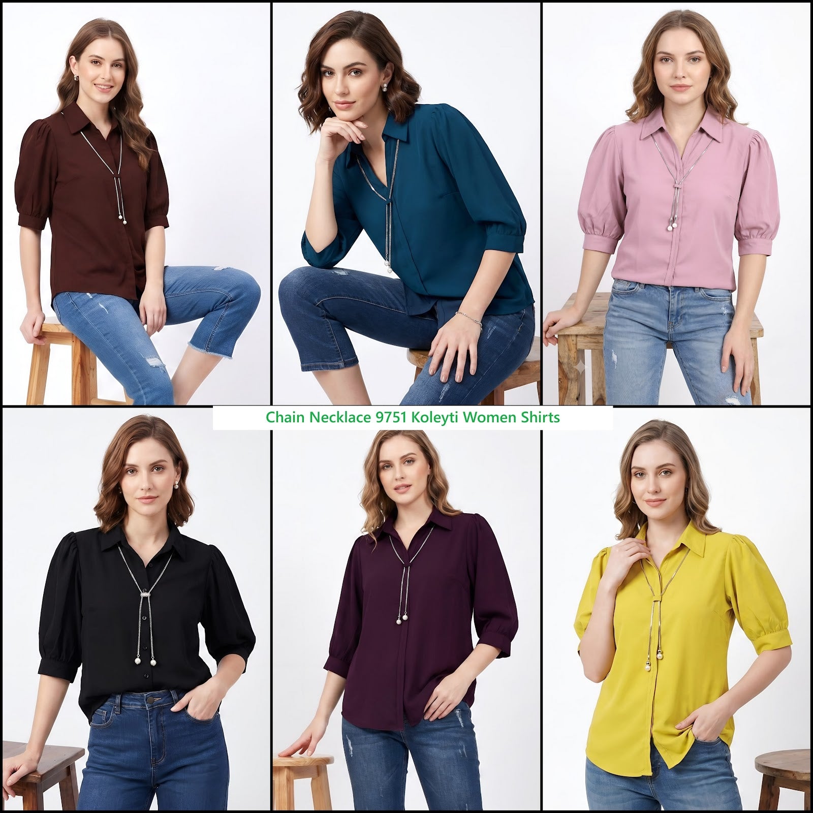 Chain Necklace 9751 Koleyti Women Shirts Wholesaler Gujarat
