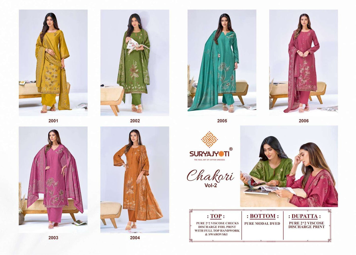 Chakori Vol 2 Suryajyoti Viscose Pant Style Suits Exporter