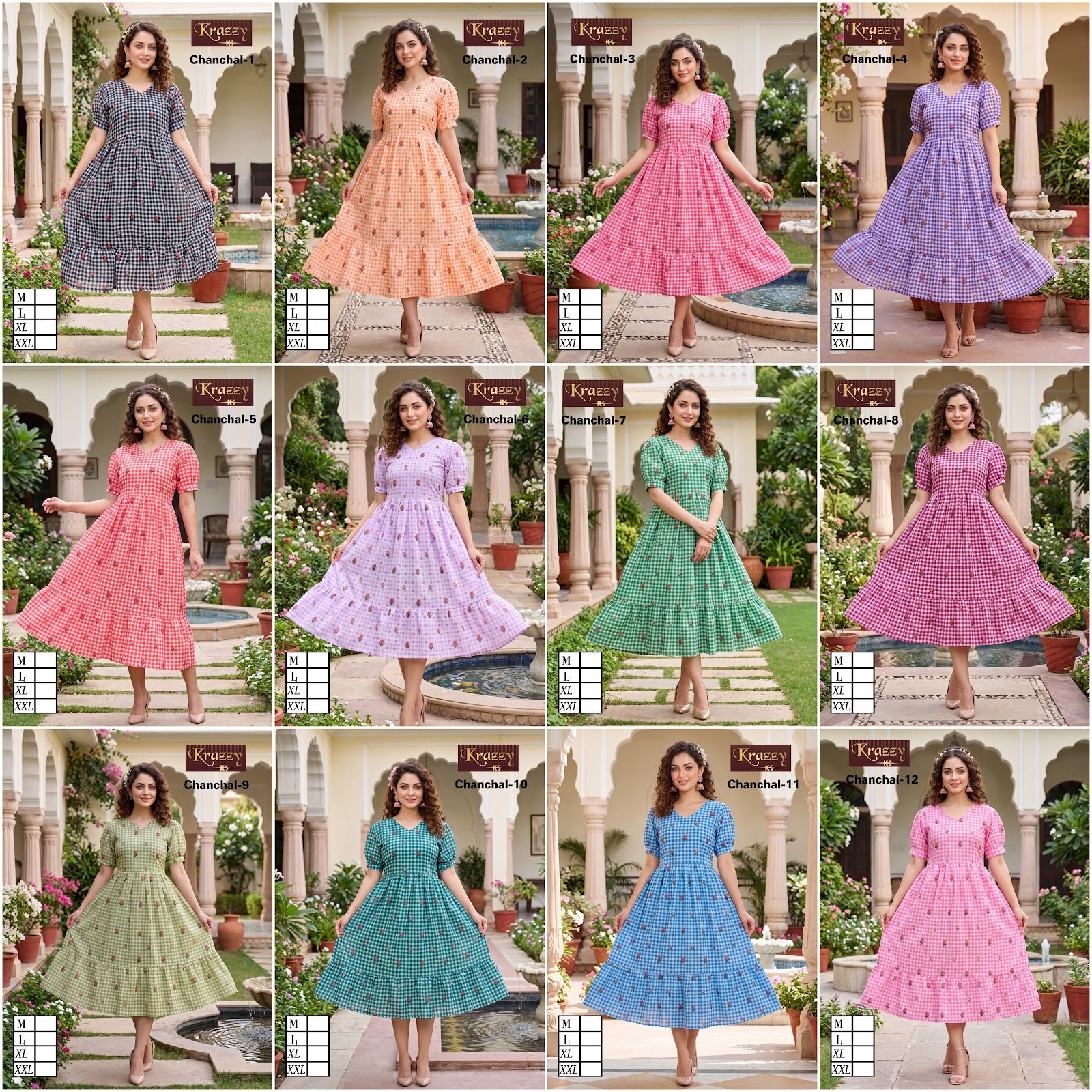 Chanchal Flair Kanha Linen Anarkali Kurtis Wholesale Rate
