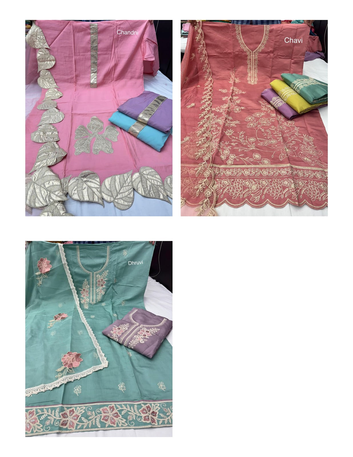 Chandni Chavi Dhruvi Nayandeep Roman Silk Salwar Suits Exporter