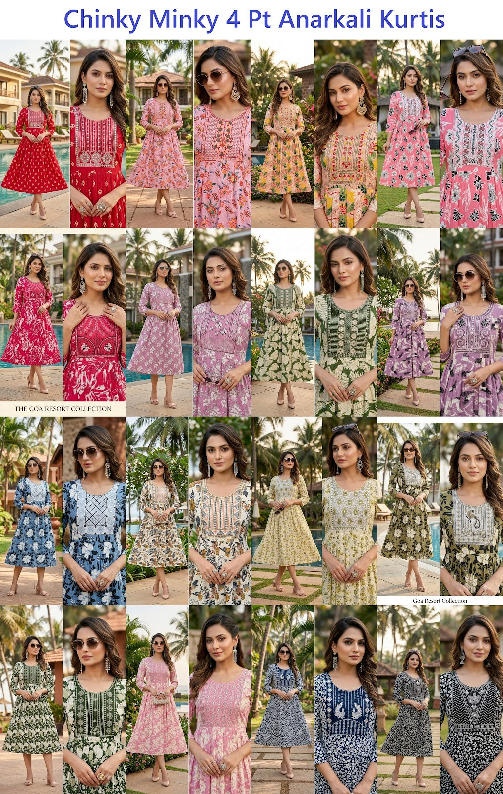 Chinky Minky 4 Pt Rayon 14Kg Anarkali Kurtis Manufacturer