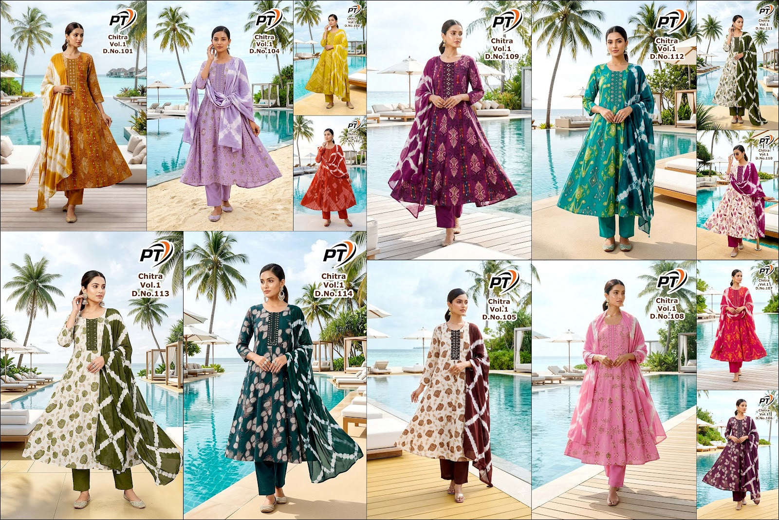 Chitra Vol 1 Pt Vertican Readymade Anarkali Suits Wholesaler Ahmedabad