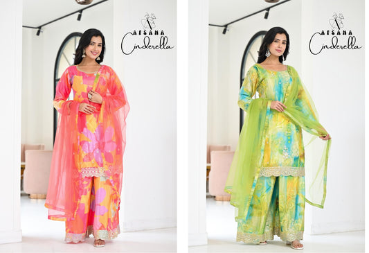 Cinderella Afsana Readymade Plazzo Style Suits Exporter India