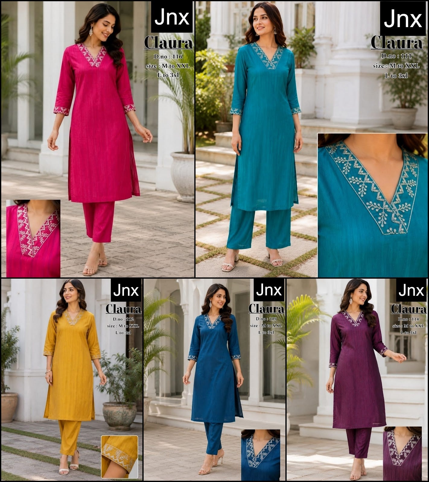 Claura Jnx Kurti Pant Set Supplier Ahmedabad