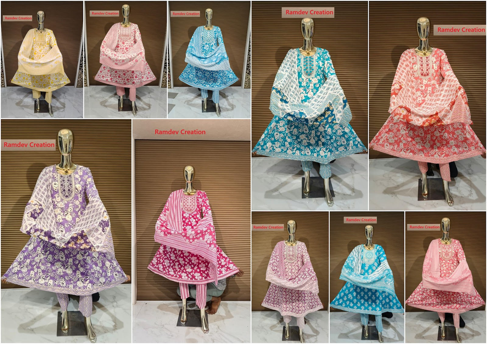 Cotton 010626 Ramdev Creation Readymade Anarkali Suits Wholesaler India