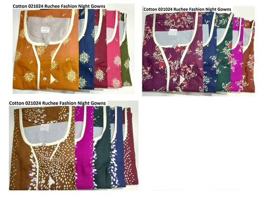 Cotton 021024 Ruchee Fashion Night Gowns Supplier India