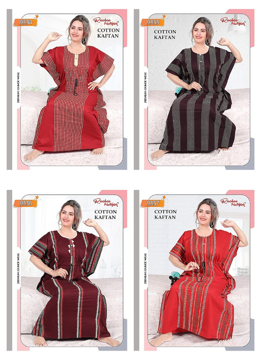 Cotton 1505 Ruchee Fashion Kaftan Nighty Supplier