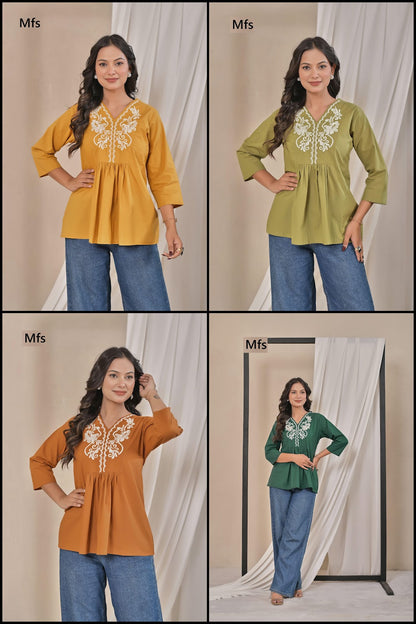 Cotton 2305 Mfs Stylish Short Tops Manufacturer India