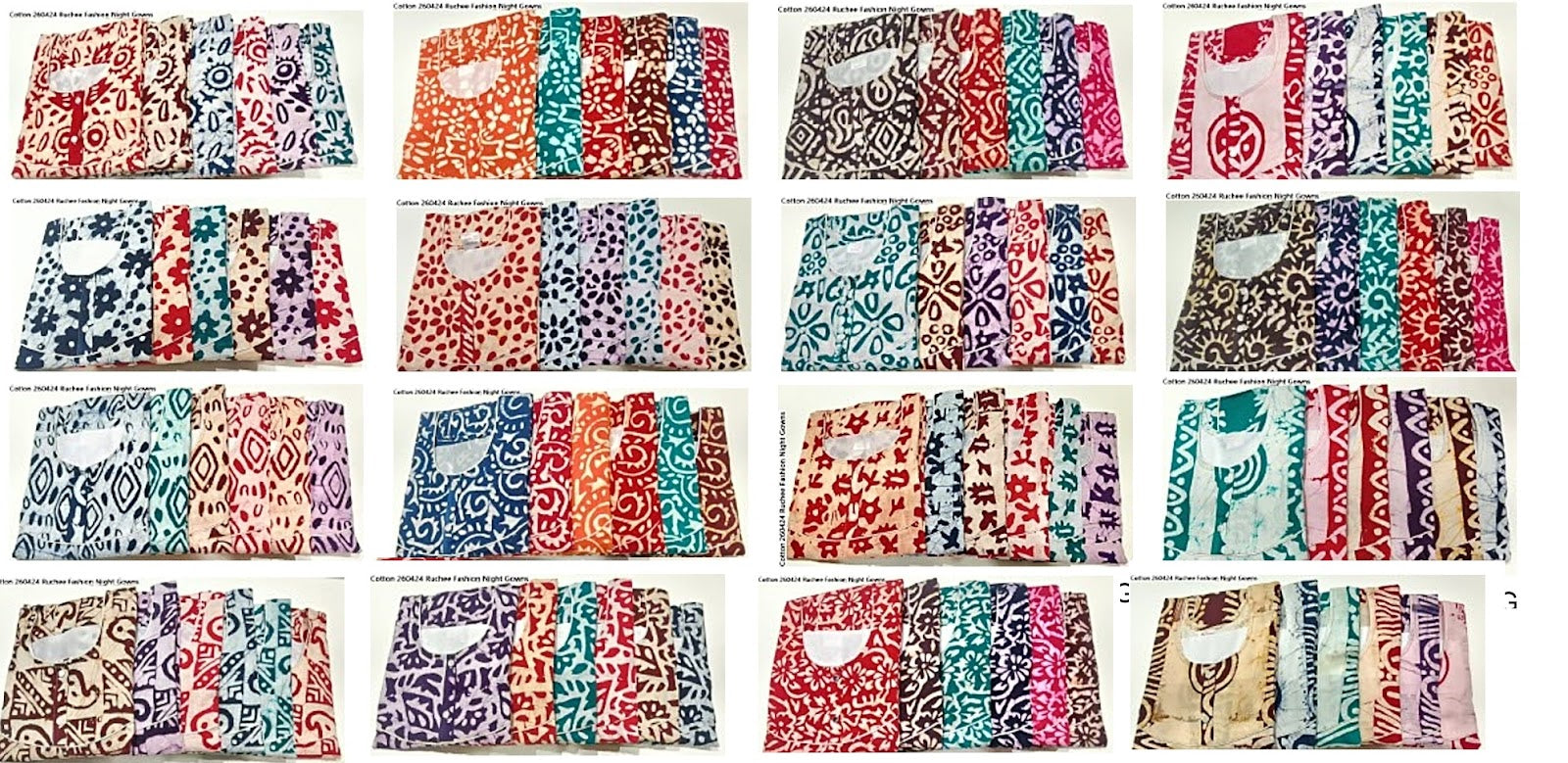 Cotton 260424 Ruchee Fashion Batik Night Gowns