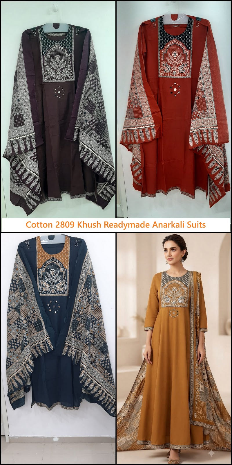 Cotton 2809 Khush Readymade Anarkali Suits Exporter