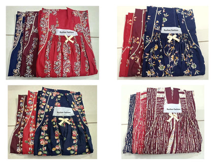 Cotton Elastic 1812 Ruchee Fashion Night Gowns Wholesaler