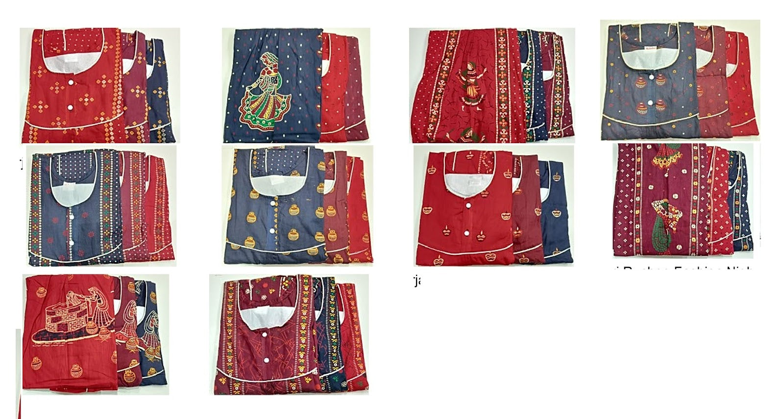 Cotton Gurjari Ruchee Fashion Night Gowns Supplier