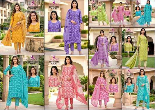 Cotton King Mayra Readymade Pant Style Suits Wholesale Price
