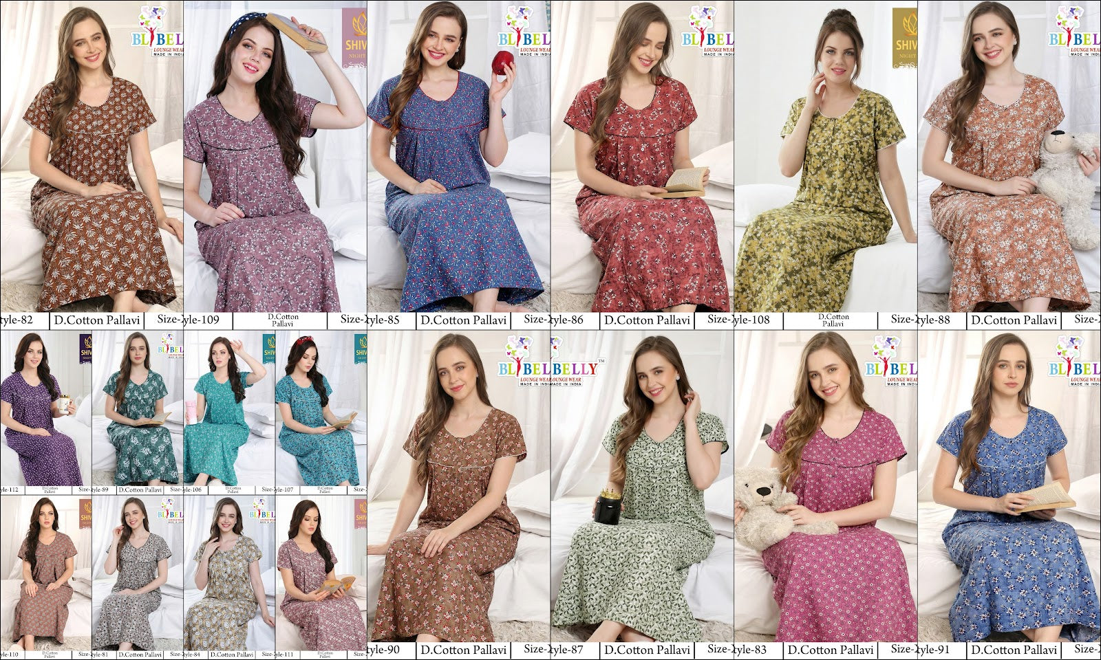Cotton Pallavi Belly Dull Night Gowns Manufacturer