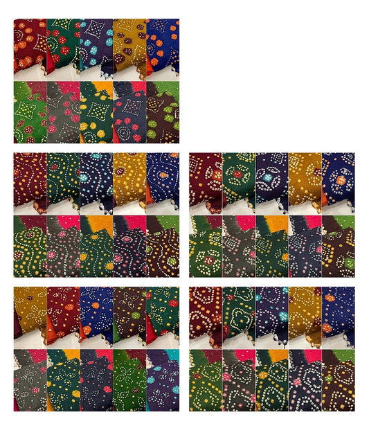 Cotton Sartin Balajit Bandhej Salwar Suits Exporter Gujarat