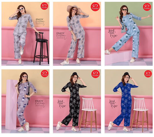 Cr008 Slumber Heavy Rayon Co Ord Set Supplier India