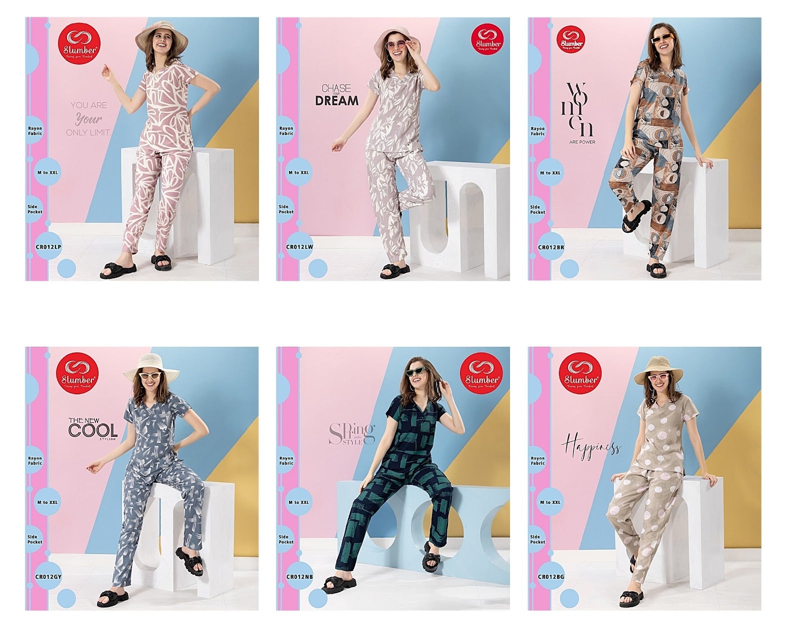 Cr012 Slumber Heavy Rayon Co Ord Set Wholesale Price