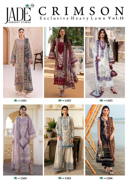 Crimson Vol 15 Jade Karachi Salwar Suits Supplier India