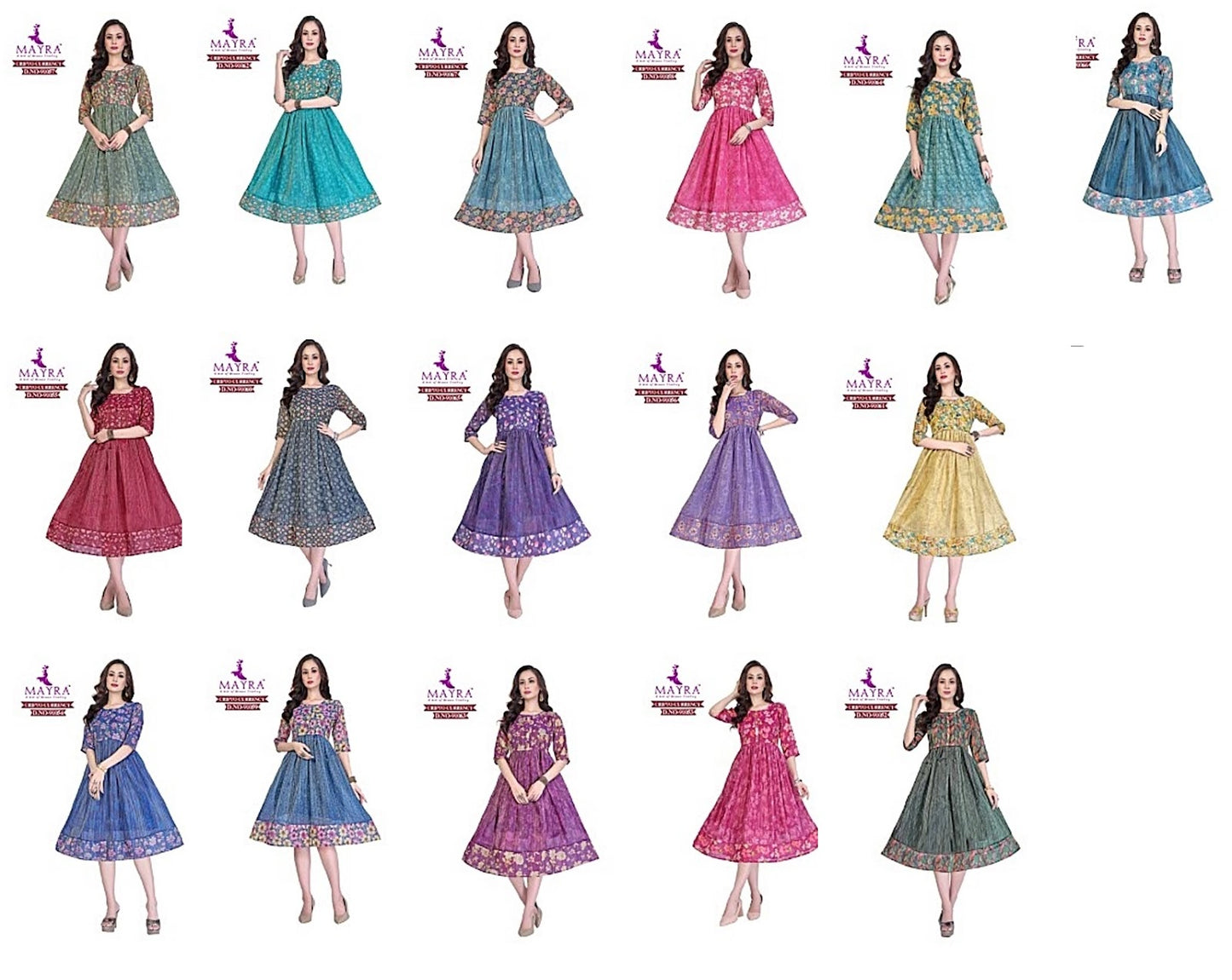 Cripto Currency Mayra Erode Silk Anarkali Kurtis Wholesale Price