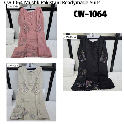 Cw 1064 Mushk Roman Silk Pakistani Readymade Suits Supplier
