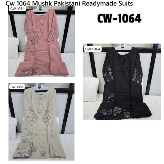 Cw 1064 Mushk Roman Silk Pakistani Readymade Suits Supplier