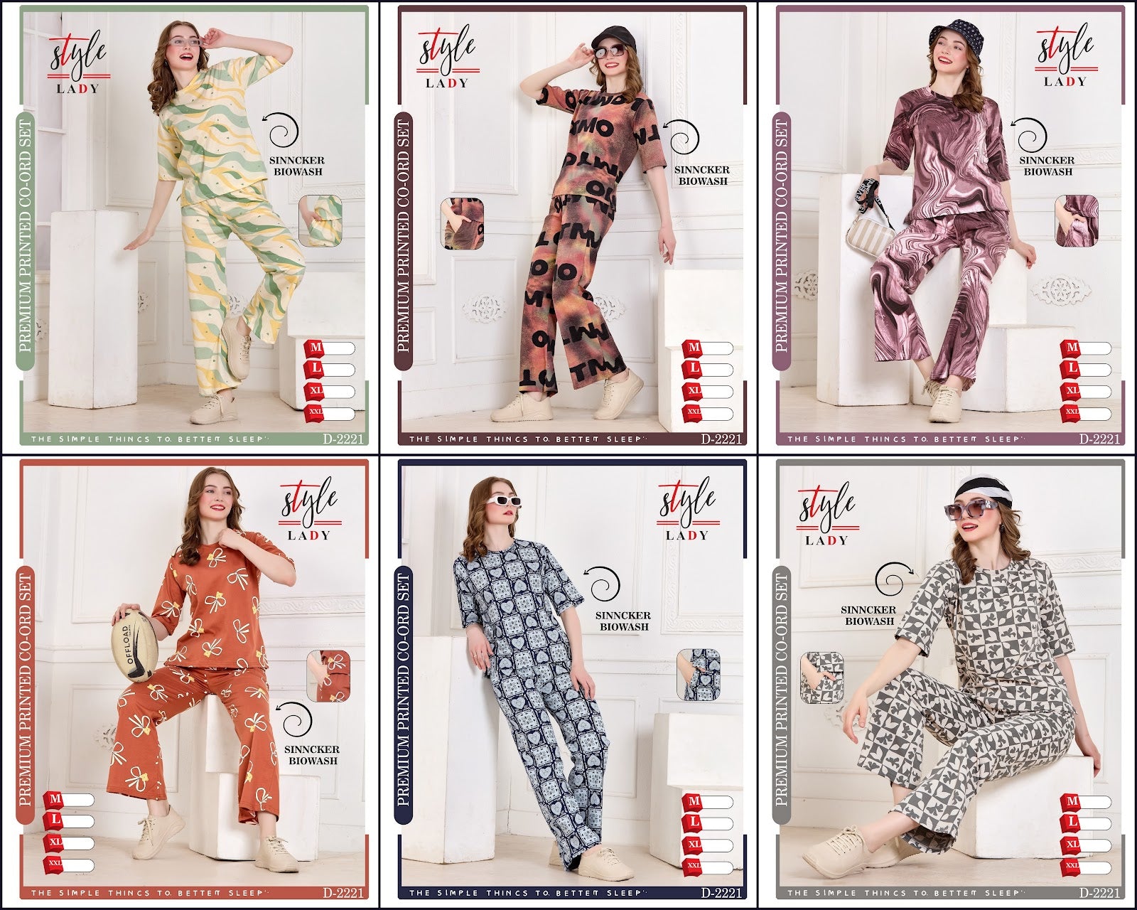 D 2221 Ladys Biowash Co Ord Set Supplier Ahmedabad