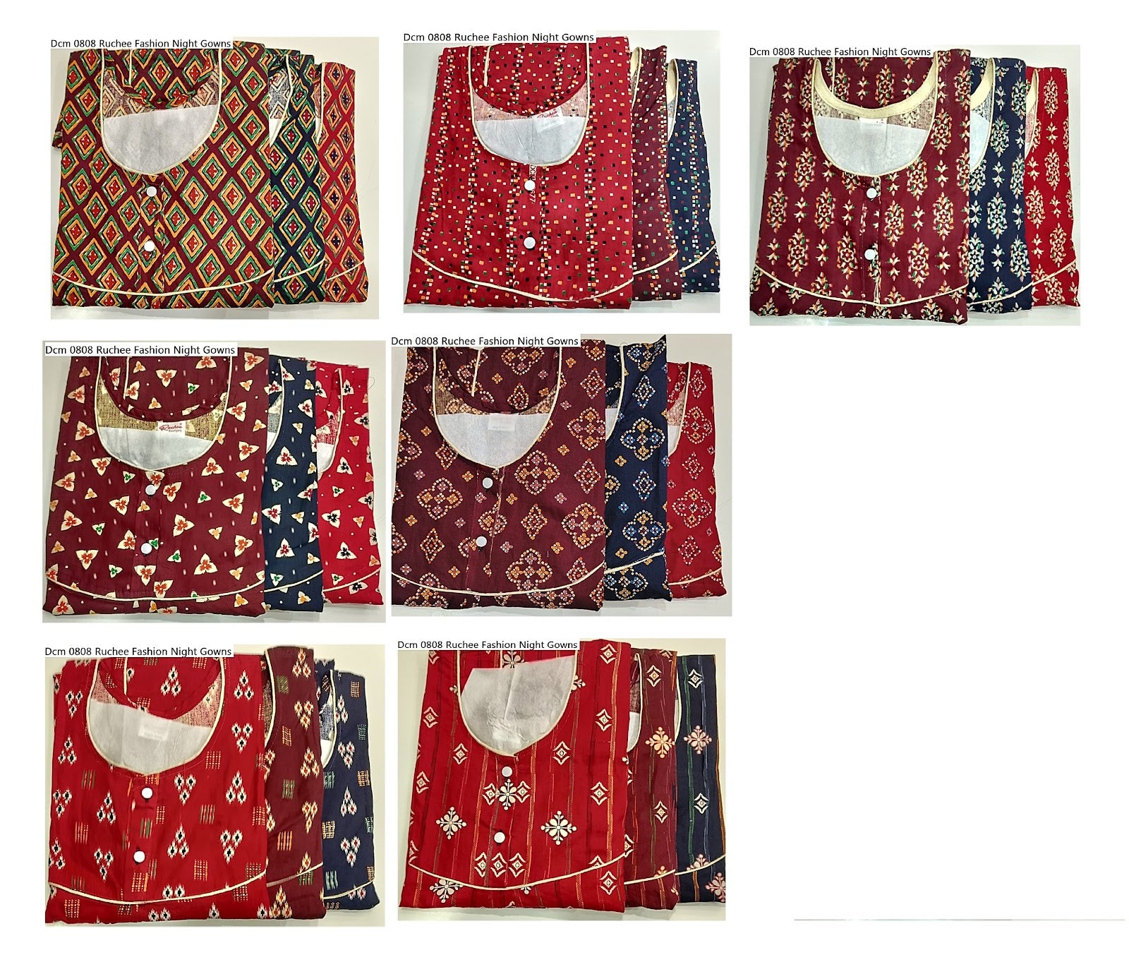 Dcm 0808 Ruchee Fashion Meghya Night Gowns Exporter Gujarat