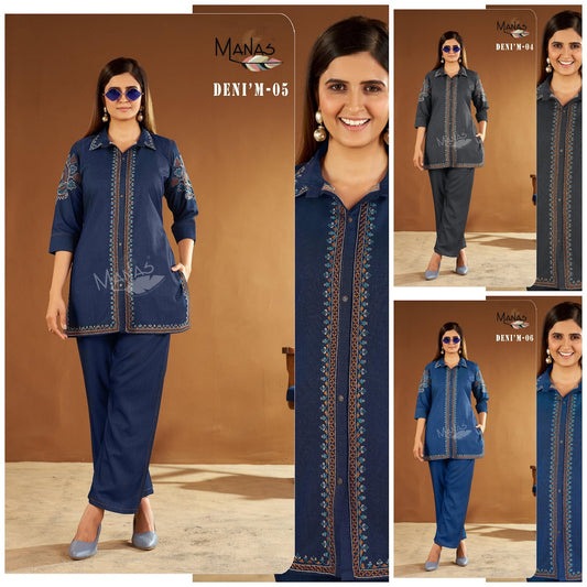Denim 0909 Manas Co Ord Set Wholesaler