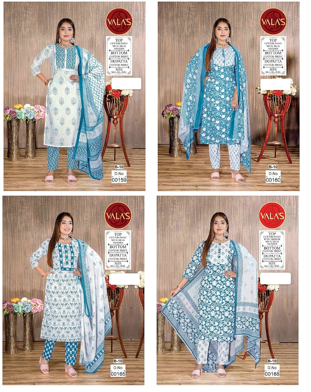 Design-11 Valas Cotton Readymade Pant Style Suits Exporter