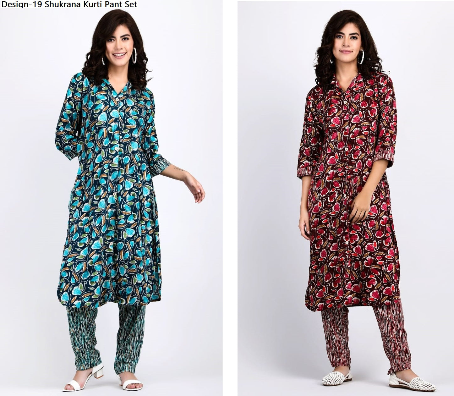 Design-19 Shukrana Rayon Kurti Pant Set