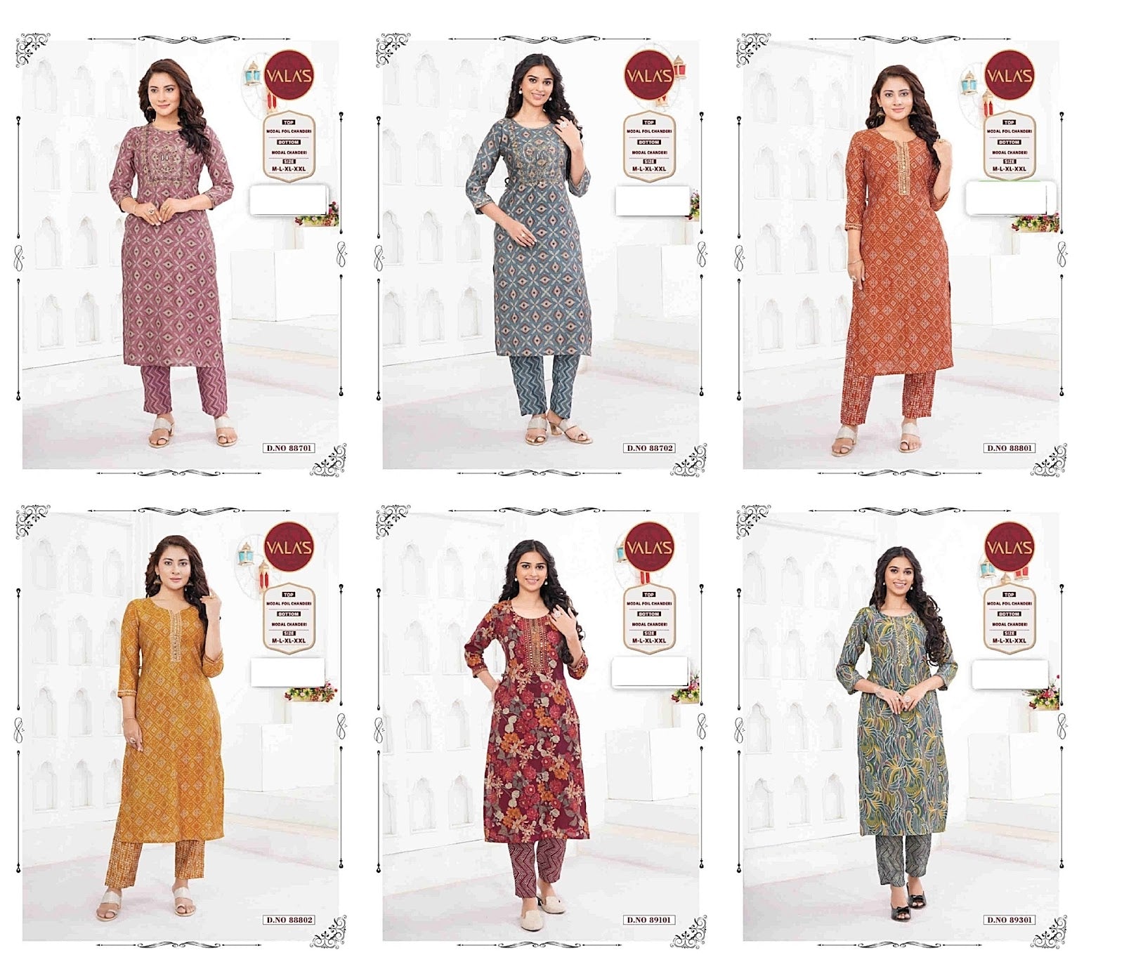 Design-6 Valas Modal Chanderi Kurti Pant Set Exporter Gujarat