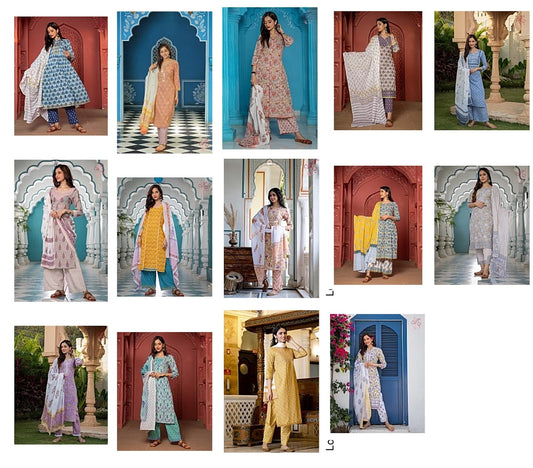 Design10 Lovic Cotton Readymade Pant Style Suits Wholesaler