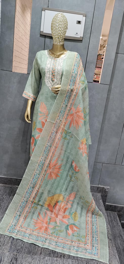 Design178 Amba Linen Readymade Pant Style Suits Supplier