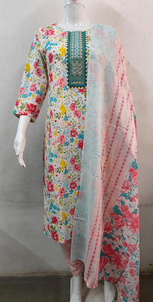Design62 Ladli Cotton Cambric Readymade Pant Style Suits Supplier Ahmedabad