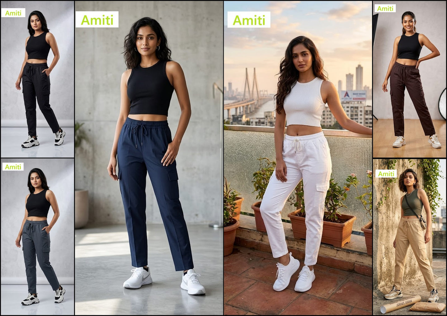 Design 050626 Amiti Cotton Women Cargo Pants Manufacturer Ahmedabad