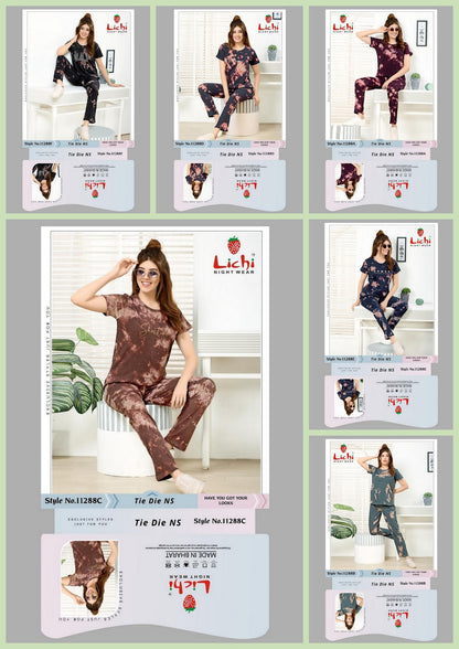 Design 11288 Lichi Hosiery Cotton Pyjama Night Suits Manufacturer