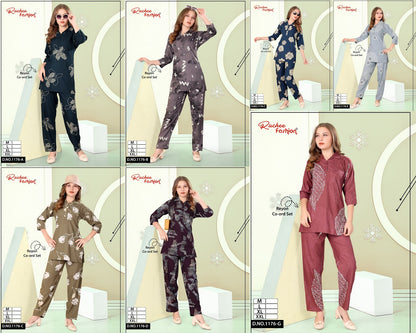 Design 1176 Ruchee Fashion Rayon Co Ord Set Manufacturer