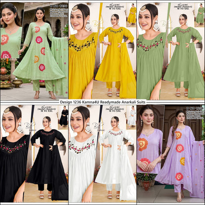 Design 1236 Kamna4U Modal Readymade Anarkali Suits Wholesaler