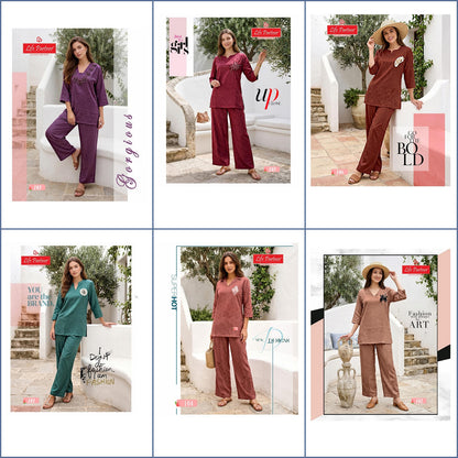 Design 13 Kurta Style Life Partner Jacquard Co Ord Set Exporter Gujarat