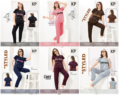 Design 140226 Kp Tencil Pyjama Night Suits Manufacturer Gujarat
