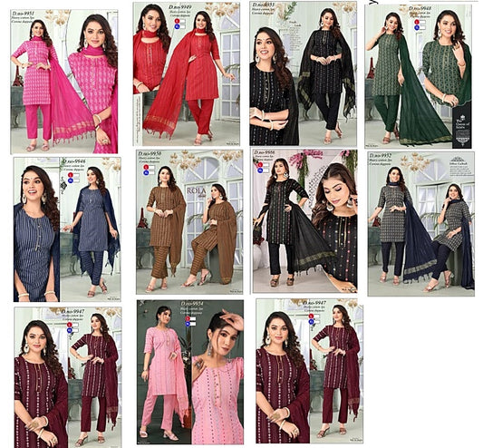 Design 16 Globe Cotton Readymade Pant Style Suits