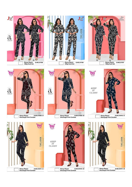 Jiya Design 1708 Pari Rayon 18Kg Co Ord Set Manufacturer Ahmedabad
