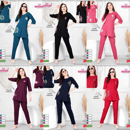 Design 1836 La Fairy Sinker Pyjama Night Suits Wholesaler Ahmedabad