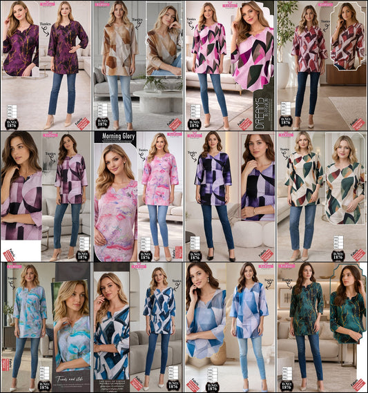 Design 1876 La Fairy Reyon Short Kurtis Exporter Ahmedabad