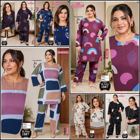 Design 1887 La Fairy Rayon 22Kg Co Ord Set Manufacturer Gujarat