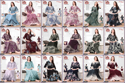 Design 19014-19022 Ruchee Fashion Rayon Night Gowns Exporter