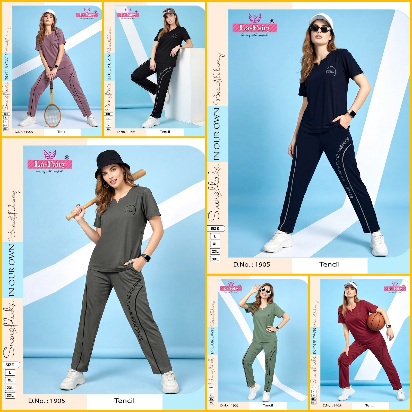 Design 1905 La Fairy Tencil Pyjama Night Suits Supplier India