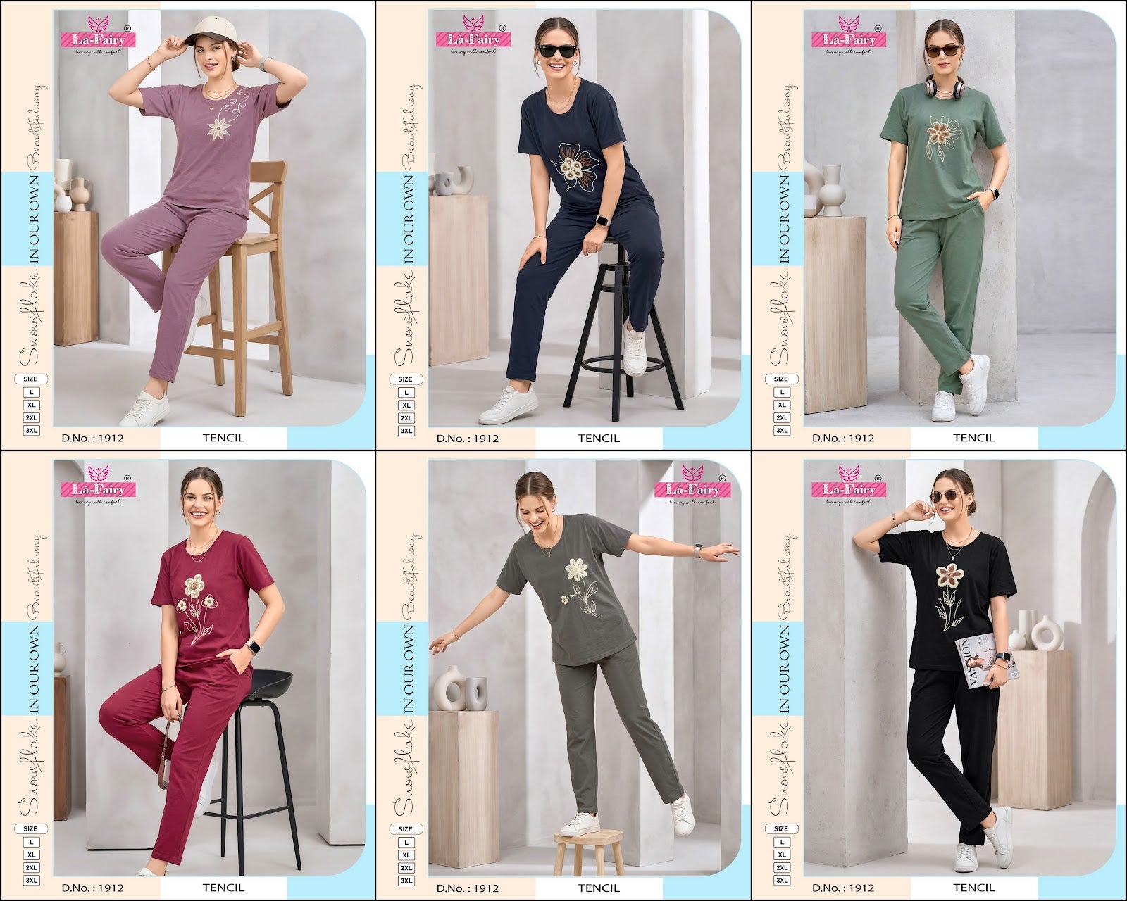 Design 1912 La Fairy Tencil Pyjama Night Suits Manufacturer Ahmedabad