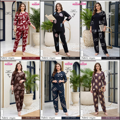 Design 1934 Plus Size La Fairy Reyon Co Ord Set Manufacturer Ahmedabad