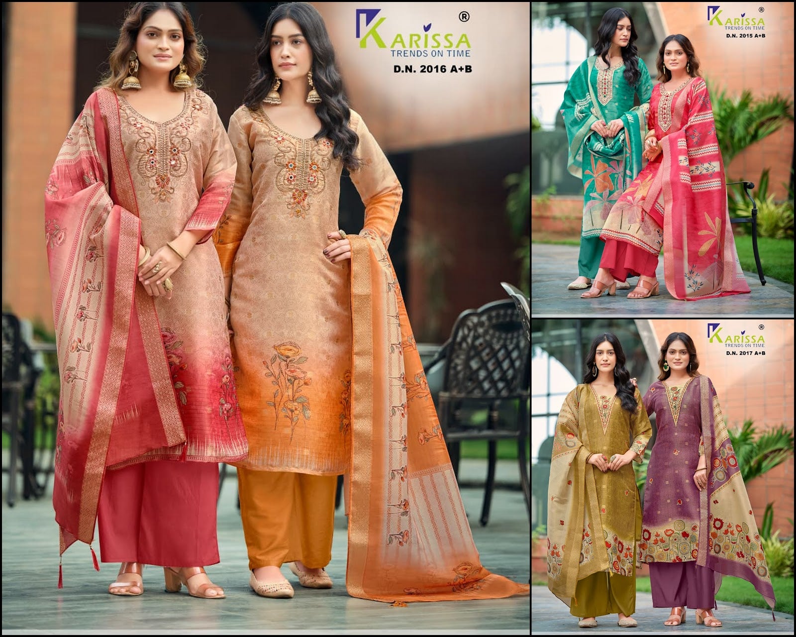 Design 2015-2017 Ab Karissa Simmer Readymade Plazzo Style Suits Manufacturer